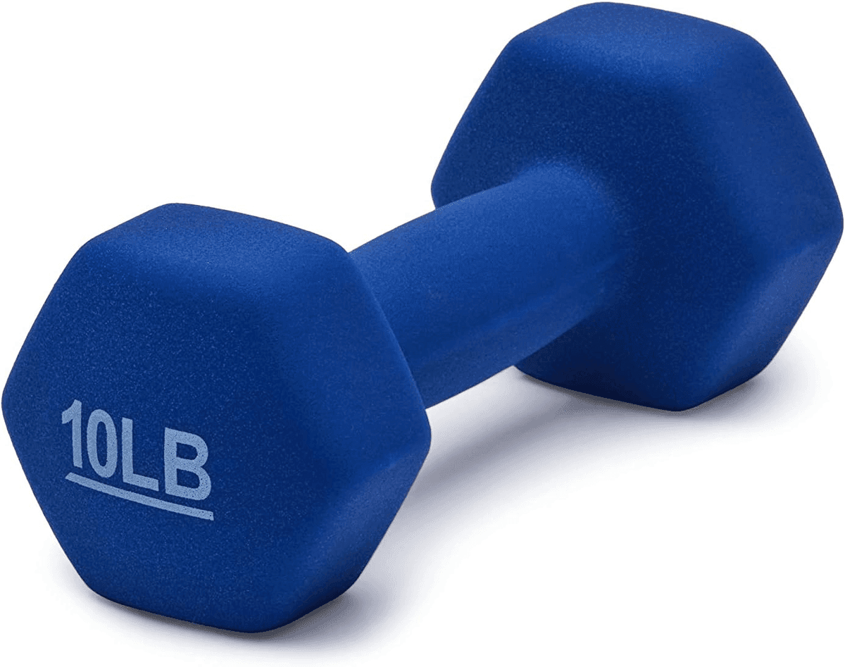 Amazon Basics Neoprene Dumbbells 10-Lb Pair - Navy Blue image 2