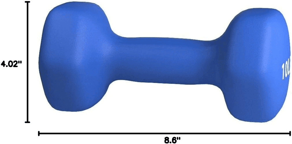 Amazon Basics Neoprene Dumbbells 10-Lb Pair - Navy Blue image 4