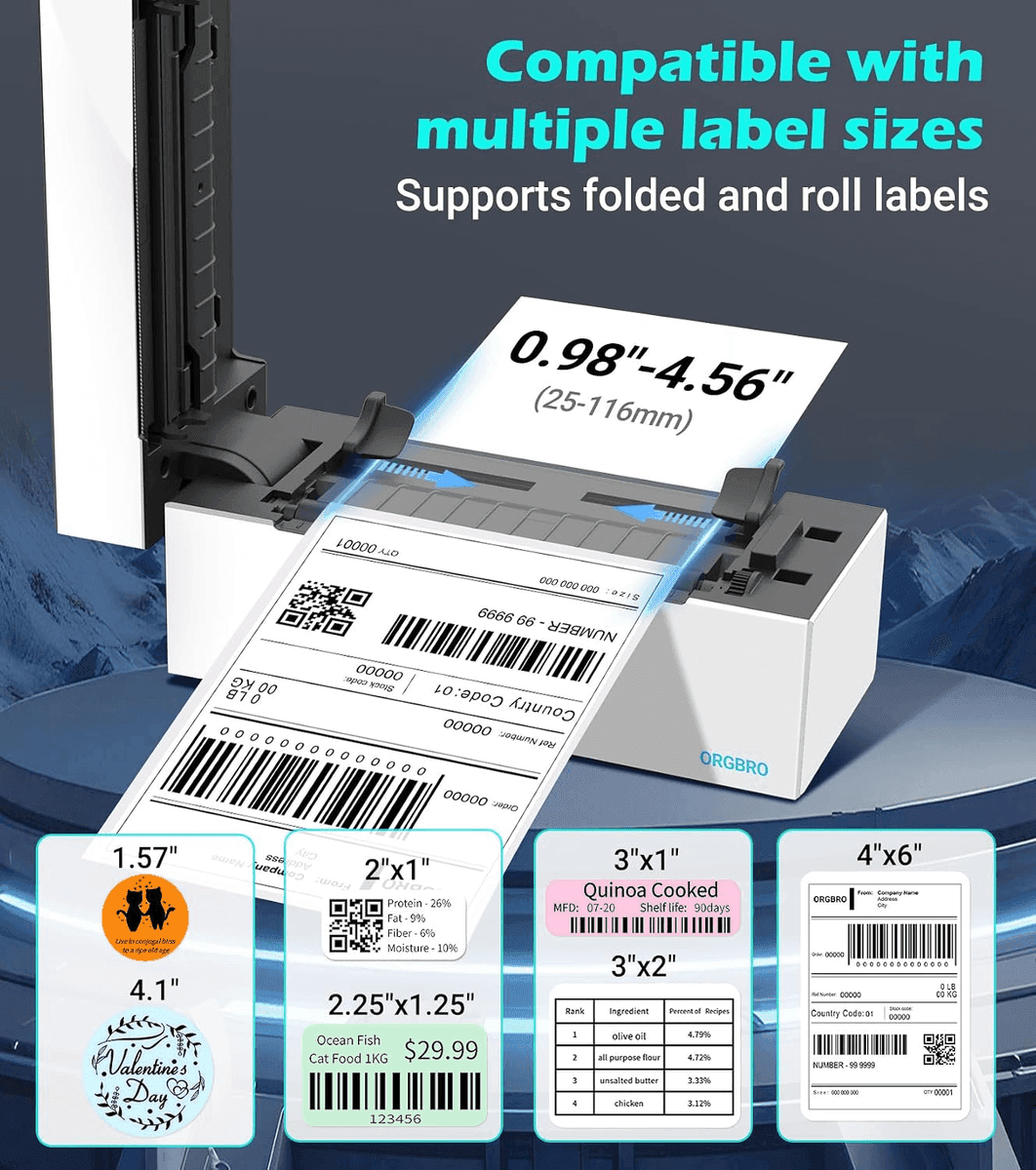 ORGBRO Z1 Plus Bluetooth 4x6 Thermal Label Printer image 4