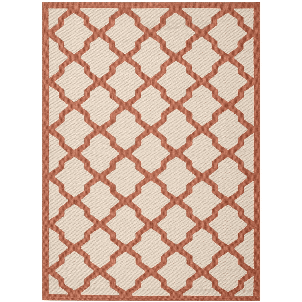 Safavieh Courtyard Amber Geometric Indoor/Outdoor Area Rug, Beige/Terracotta, 5'3" x 7'7" image 2
