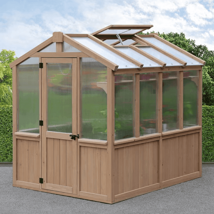 Yardistry 8' x 7' Wood Greenhouse
