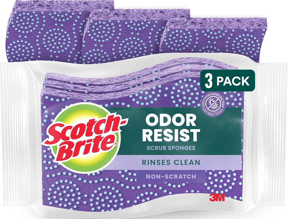 Scotch-Brite Scrub Dots Non-Scratch Sponges, 3-Pack