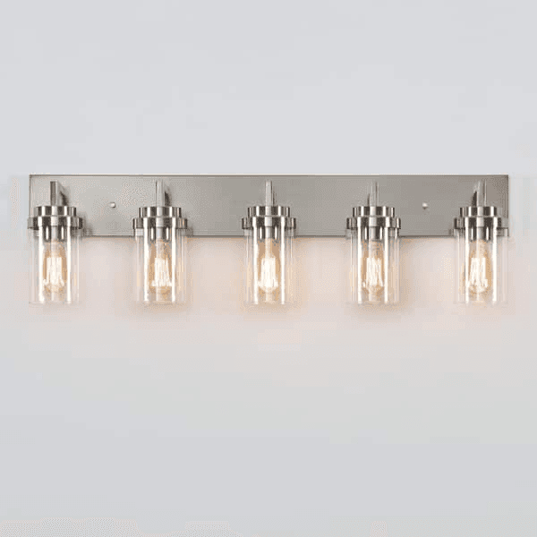 KAWOTI 36-Inch 5-Light Brushed Nickel Vanity Light