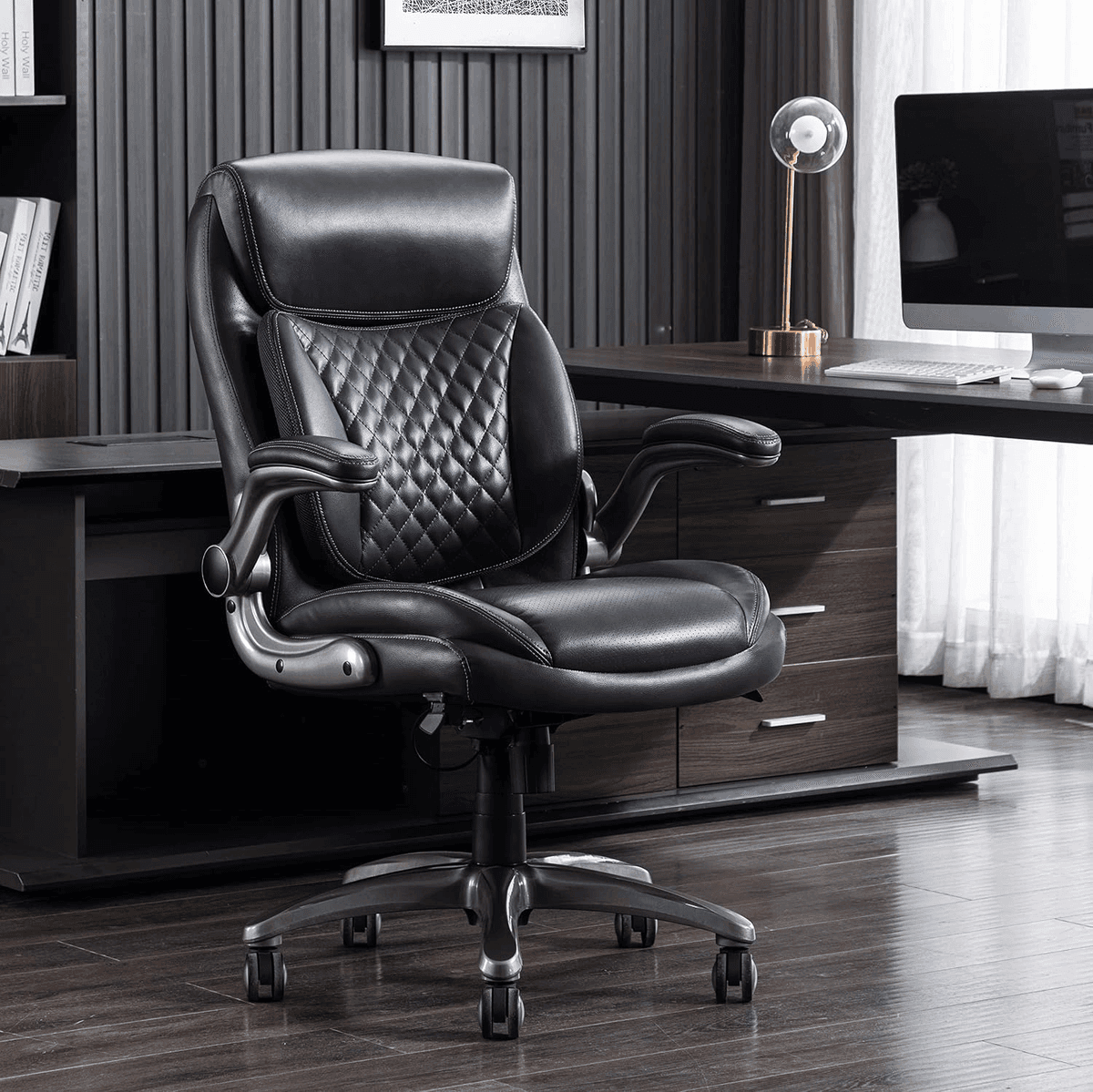 Amazon Basics Ergonomic Executive Office Chair, Grey image 4