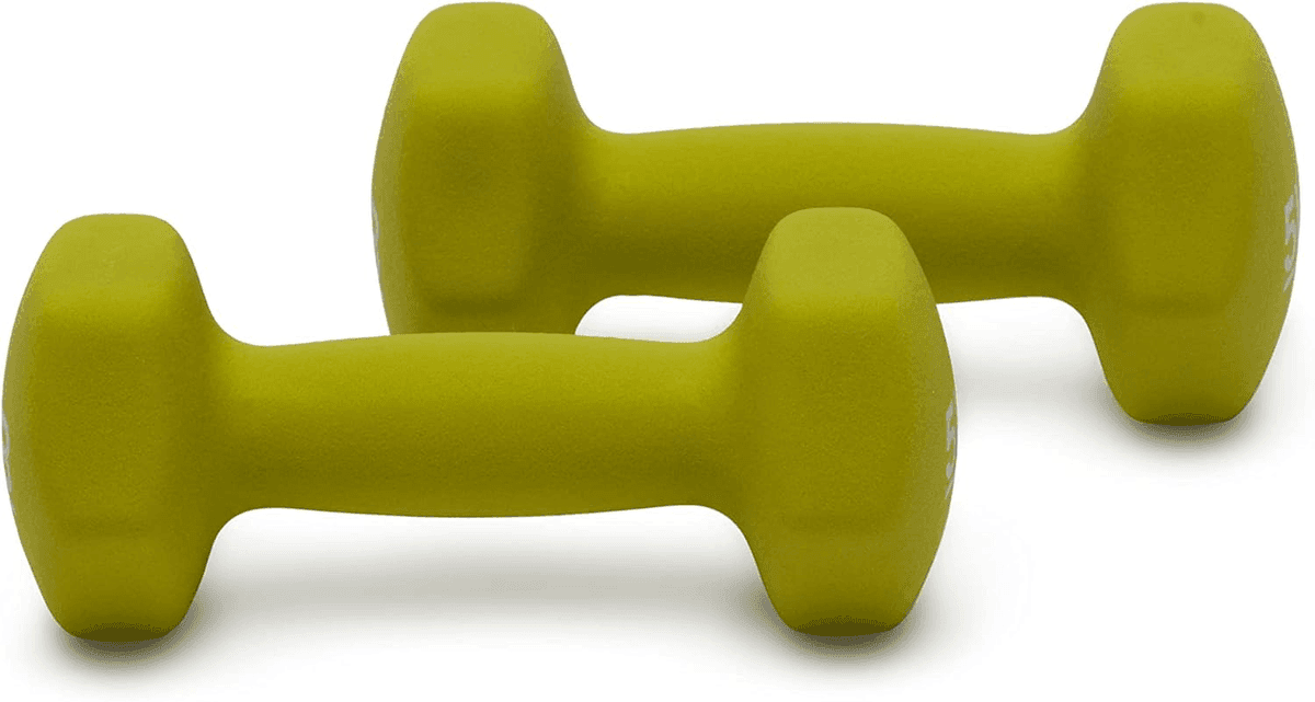 Amazon Basics 5-Pound Neoprene Dumbbells, Pair