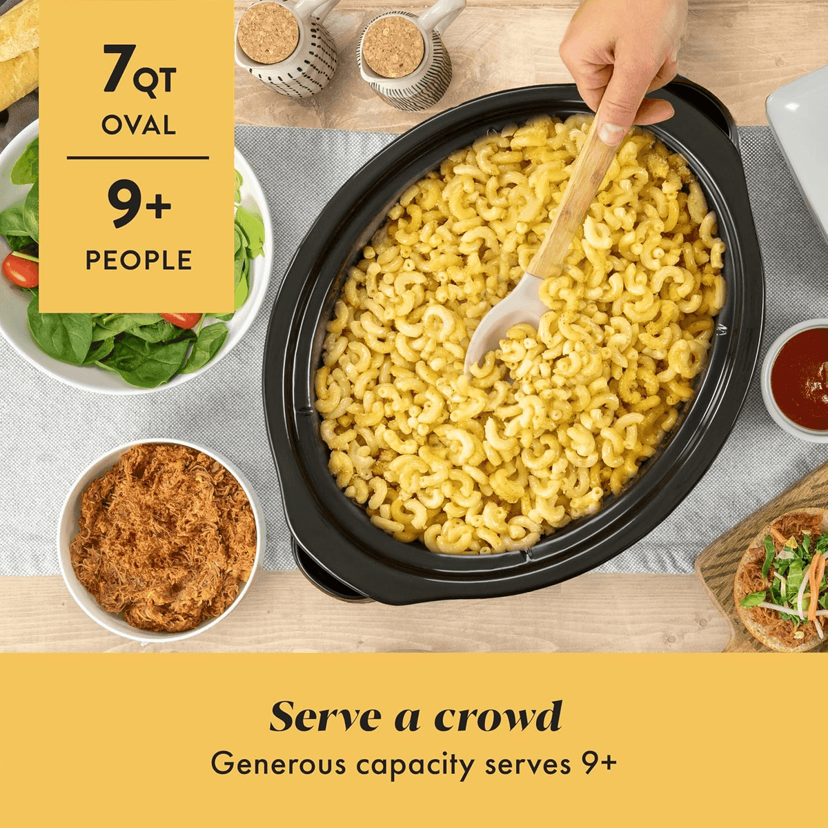 Crock-Pot 7-Quart Manual Slow Cooker, Stainless Steel image 3