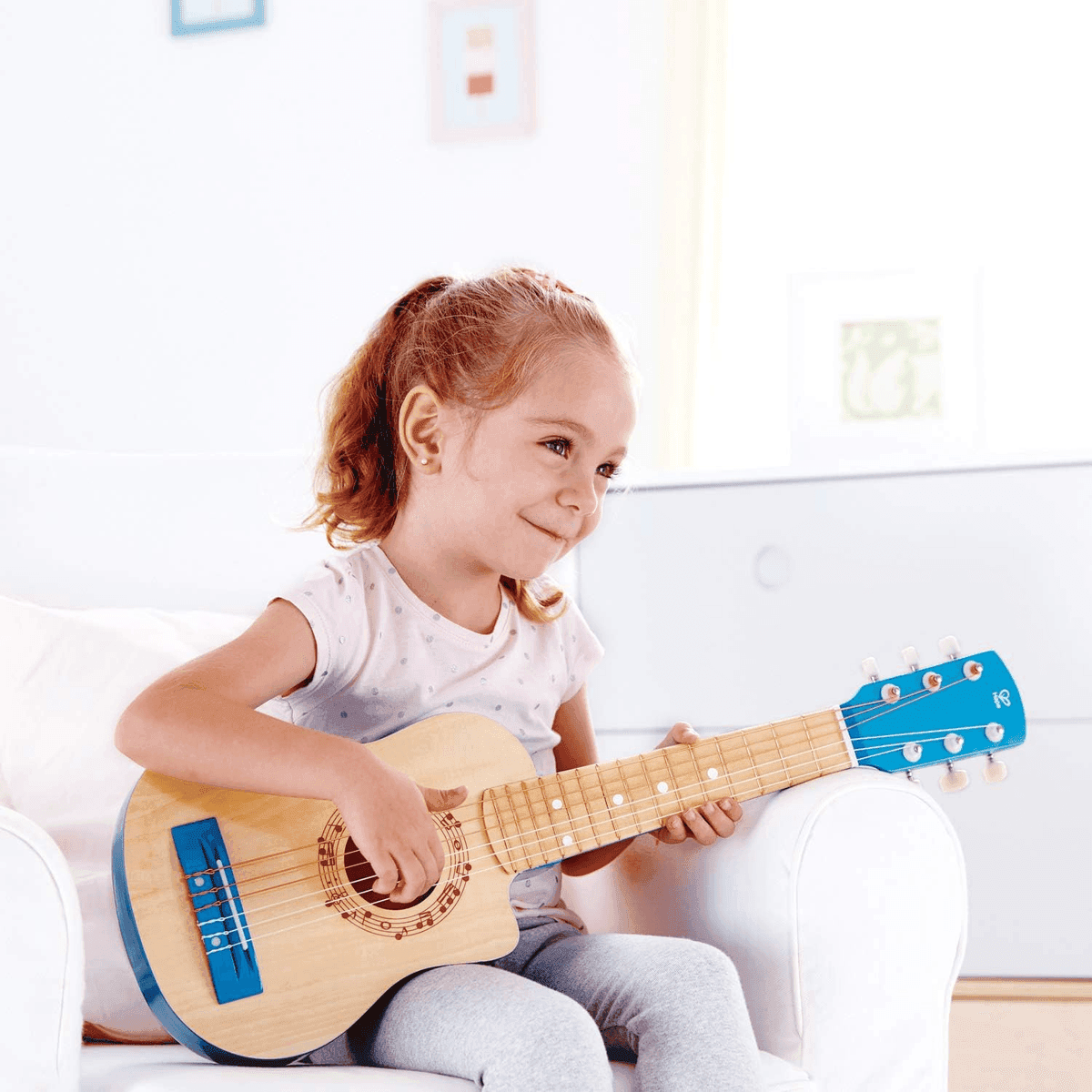 [Prime] Hape 26-Inch Kids Guitar Toy - Blue image 2