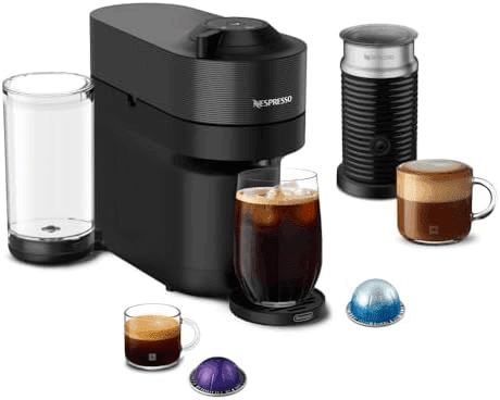 Nespresso Vertuo Pop+ Coffee and Espresso Machine by De'Longhi with Aeroccino Milk Frother, Liquorice Black image 2