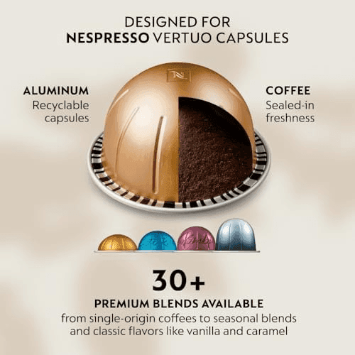 Nespresso Vertuo Pop+ Coffee and Espresso Machine by De'Longhi with Aeroccino Milk Frother, Liquorice Black image 5