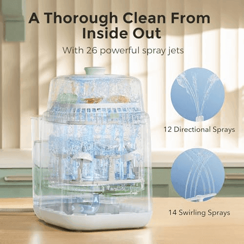 Momcozy KleanPal Pro Baby Bottle Washer, Sterilizer & Dryer image 3