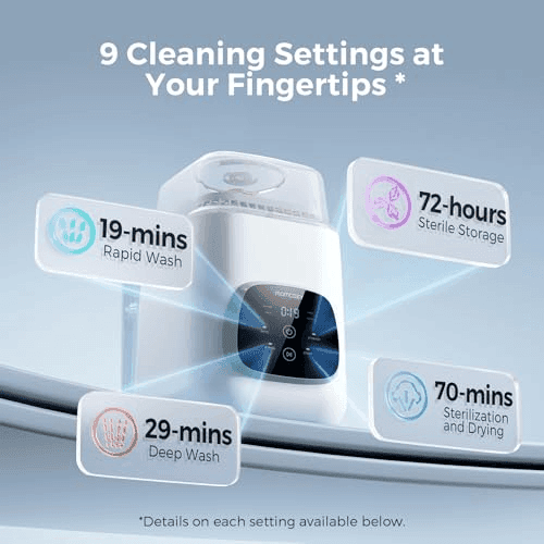 Momcozy KleanPal Pro Baby Bottle Washer, Sterilizer & Dryer image 5