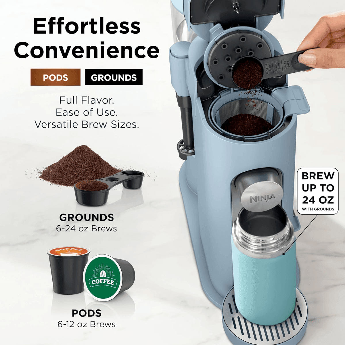 Ninja Pod & Grounds XL Coffee Maker with Frother image 3