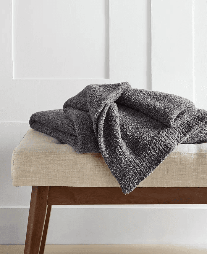 Hotel Collection Luxe Knit Throw 50 x 70 - Charcoal image 2