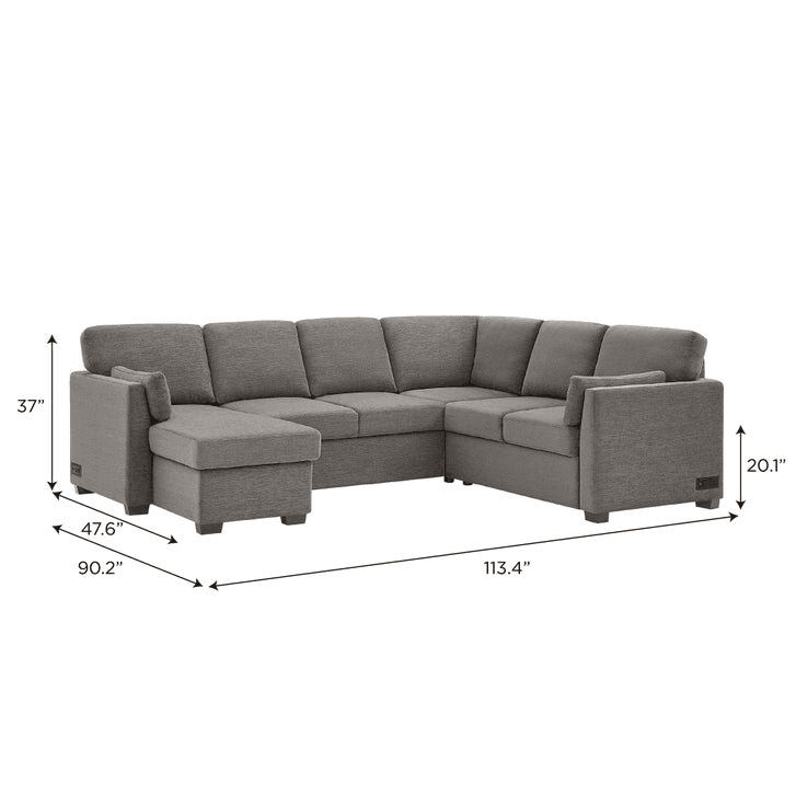Coddle Luke Sleeper Sectional with Reversible Chaise and Storage image 2