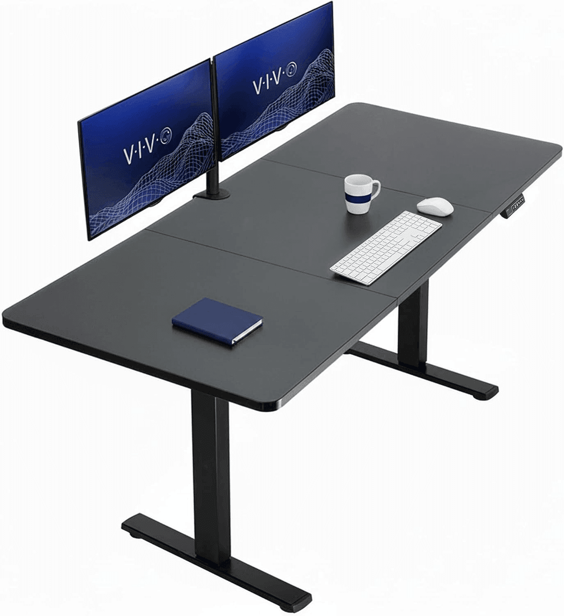 VIVO 71 x 30-inch Electric Standing Desk, Black Top and Frame