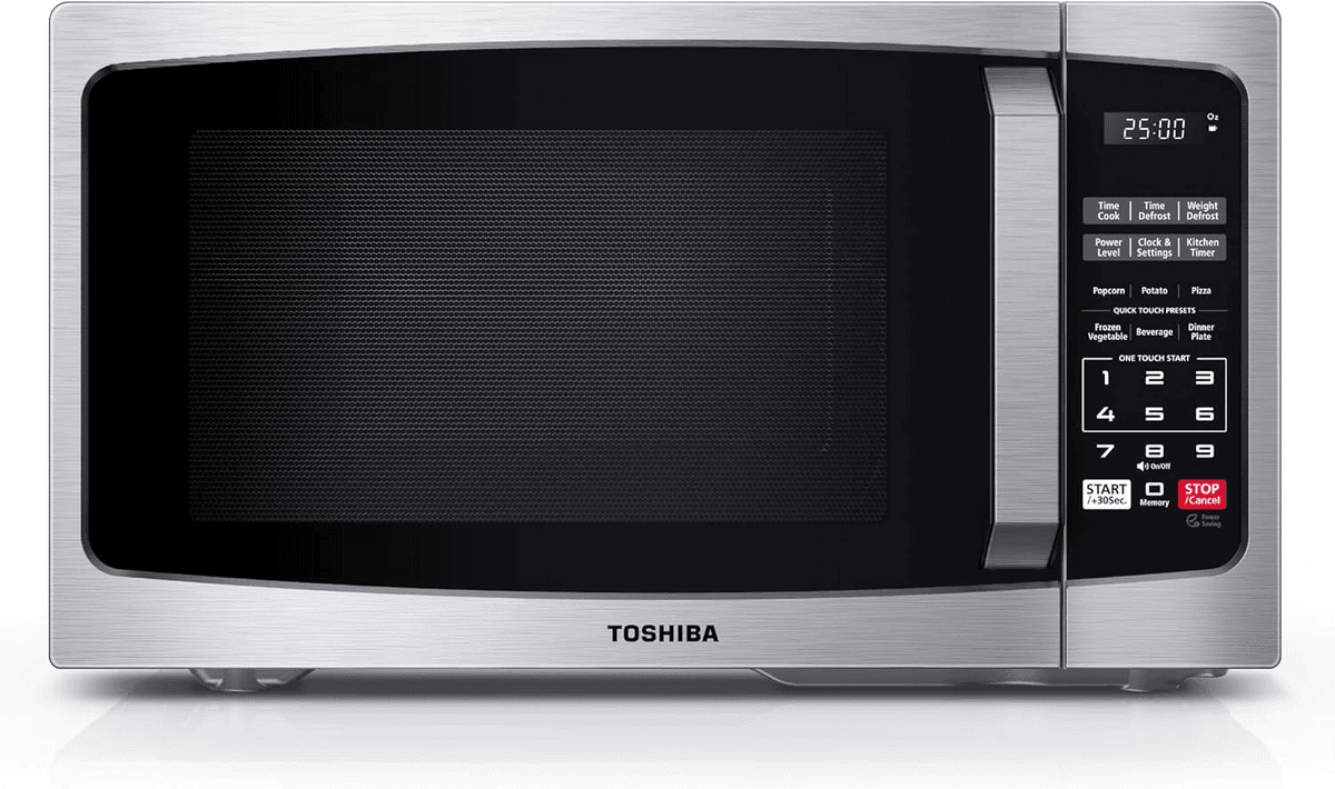 Toshiba 0.9 Cu. Ft. 900W Countertop Microwave, Stainless Steel