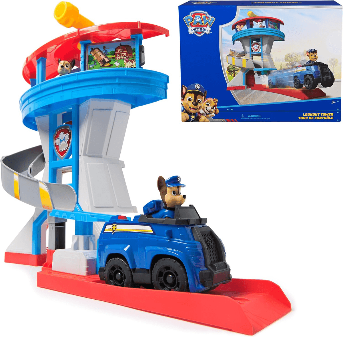[Prime] Paw Patrol Lookout Tower 20-Inch Playset with 2 Chase Figures