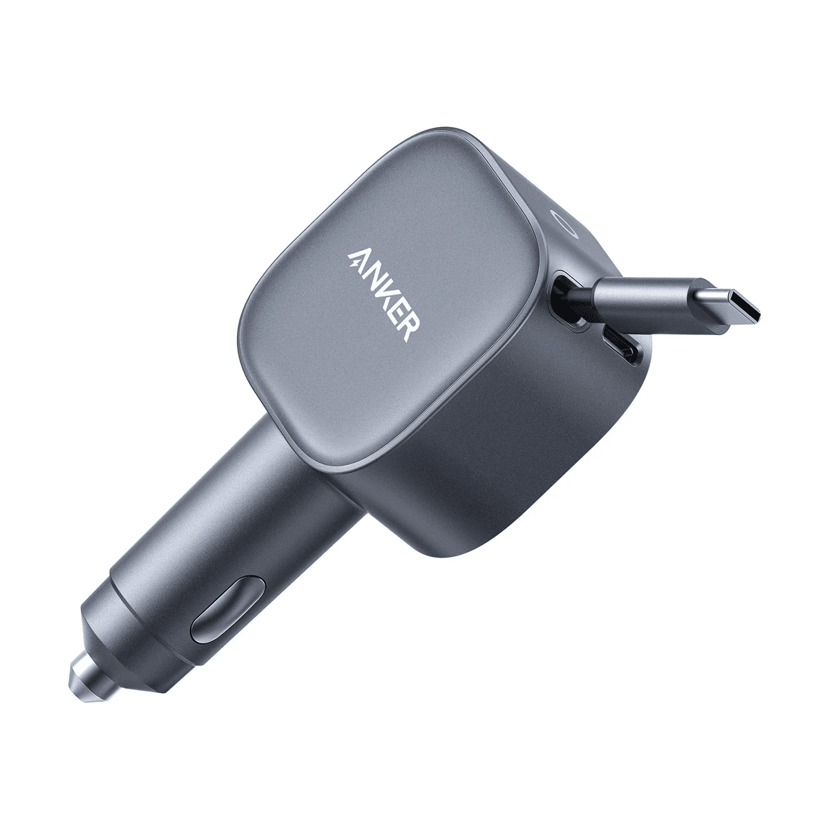 Anker Nano 75W Car Charger with Retractable USB-C Cable