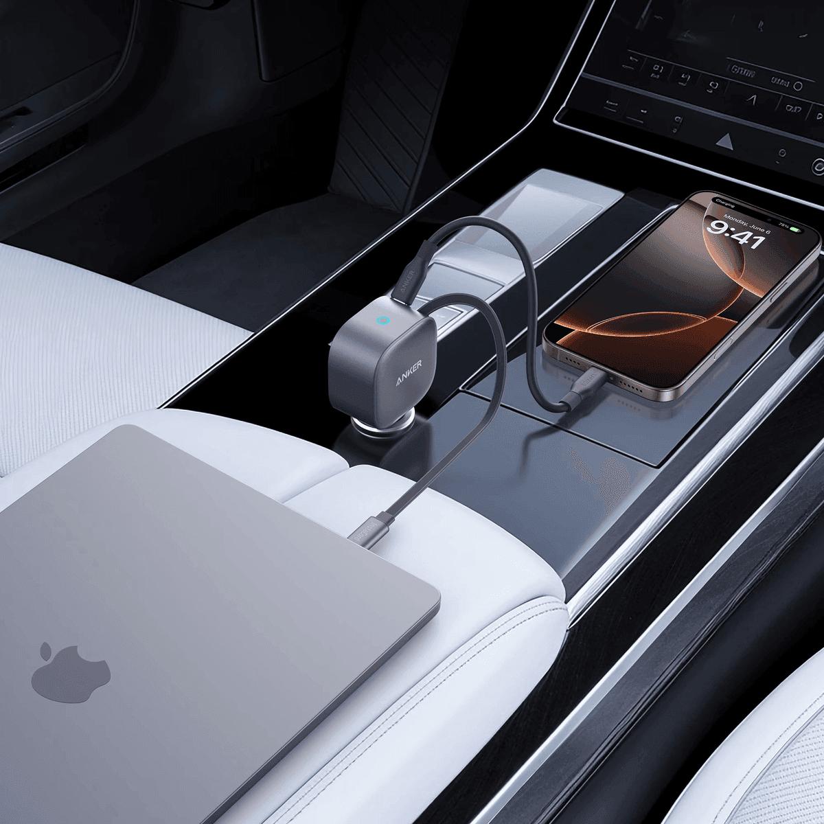 Anker Nano 75W Car Charger with Retractable USB-C Cable image 5