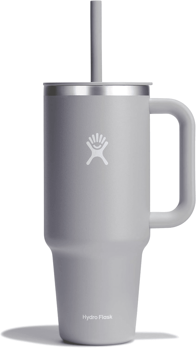 Hydro Flask 40 oz Travel Tumbler with Handle, Lid and Straw, Birch