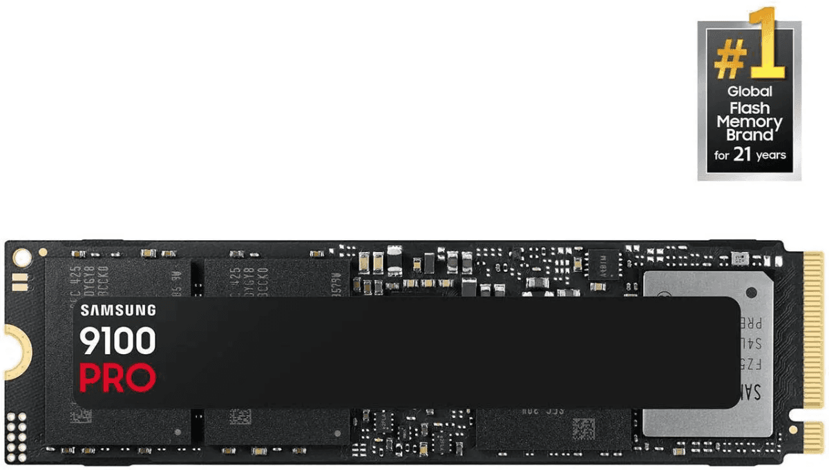 Samsung 9100 PRO 1TB PCIe 5.0 NVMe M.2 SSD (Without Heatsink)