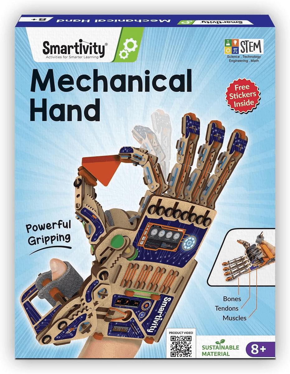 Smartivity Robotic Mechanical Hand STEM Building Kit, Ages 8–14