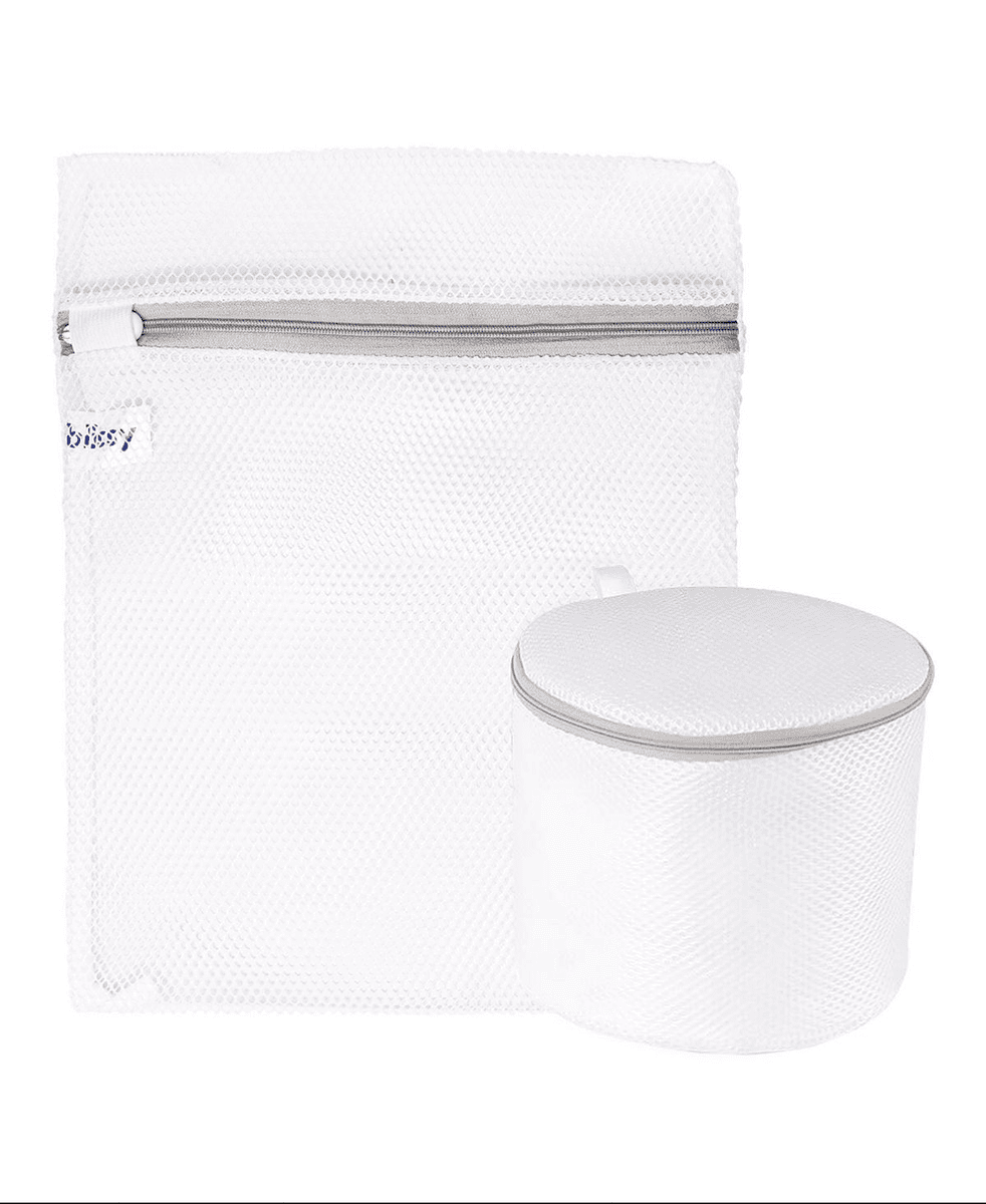 BLISSY Mesh Wash and Laundry Bags, 2-Pack (White)