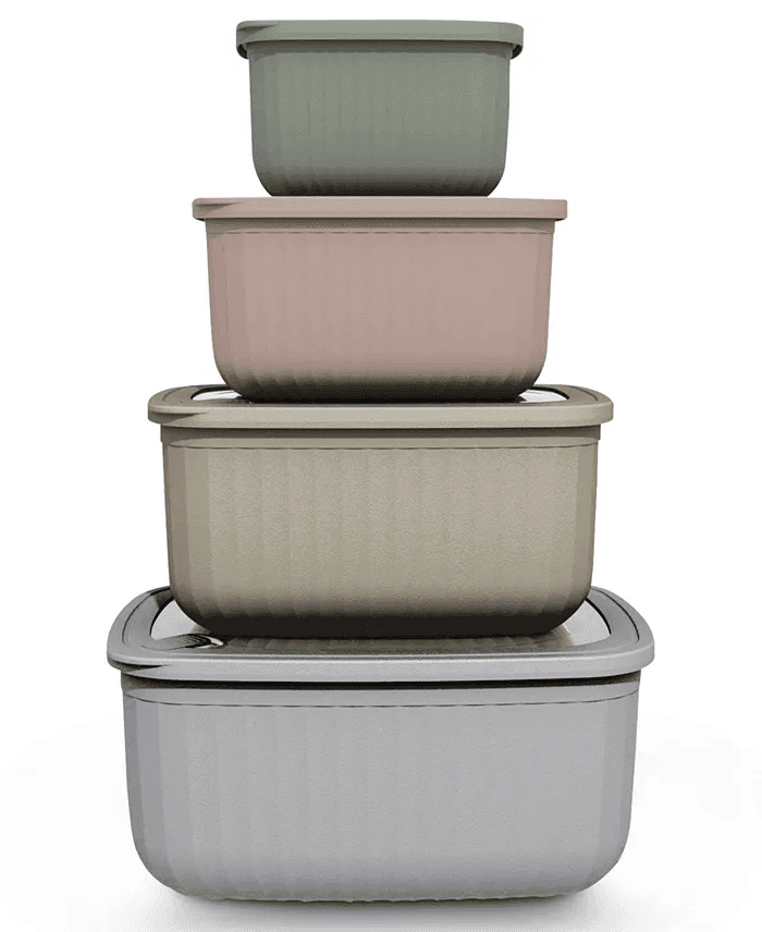 Art & Cook 8-Piece Rectangle Bowl Set with Lids image 3