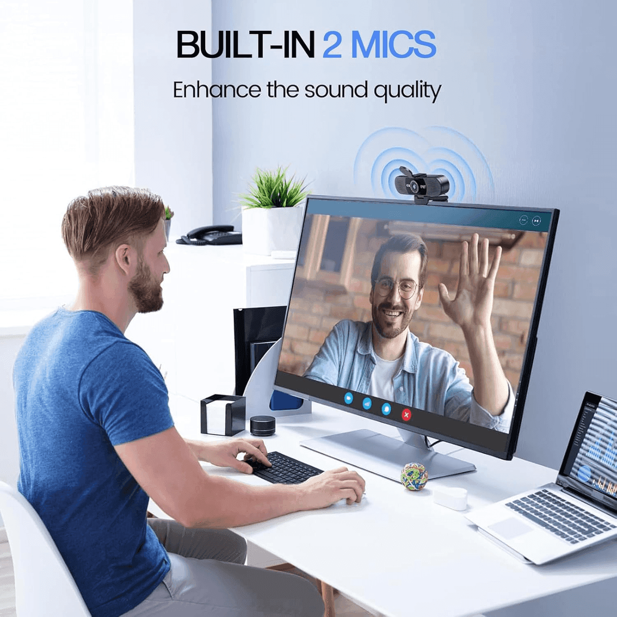 EMEET C960 1080P Webcam with Dual Microphones and USB-C Adapter (2025 Version) image 2
