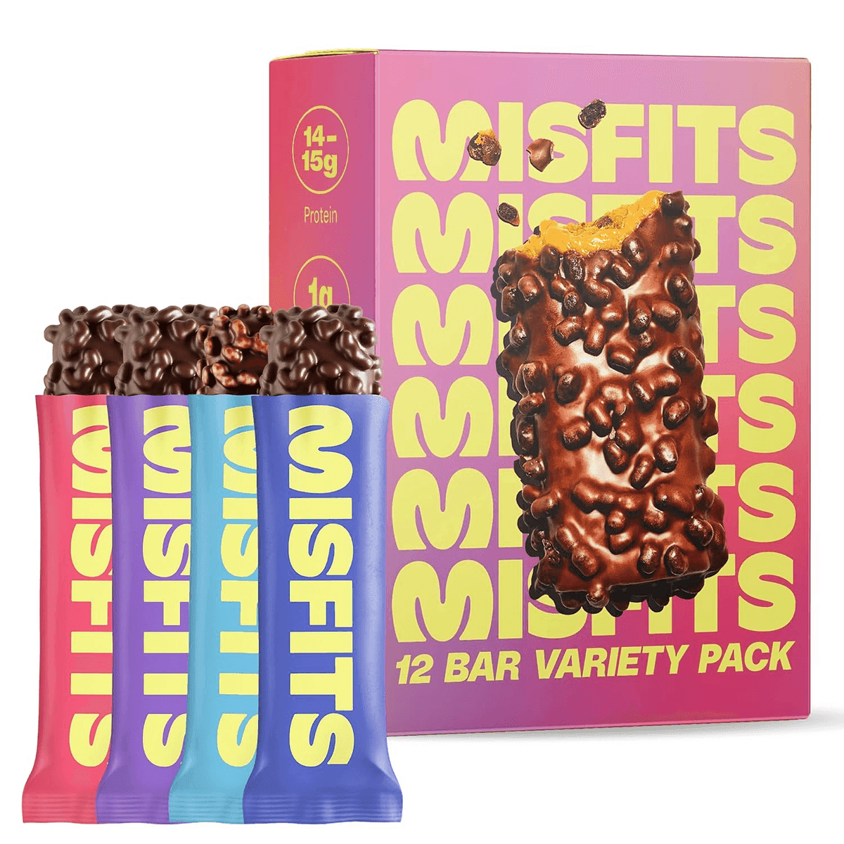 Misfits Vegan Protein Bar Variety Pack - 12 Bars