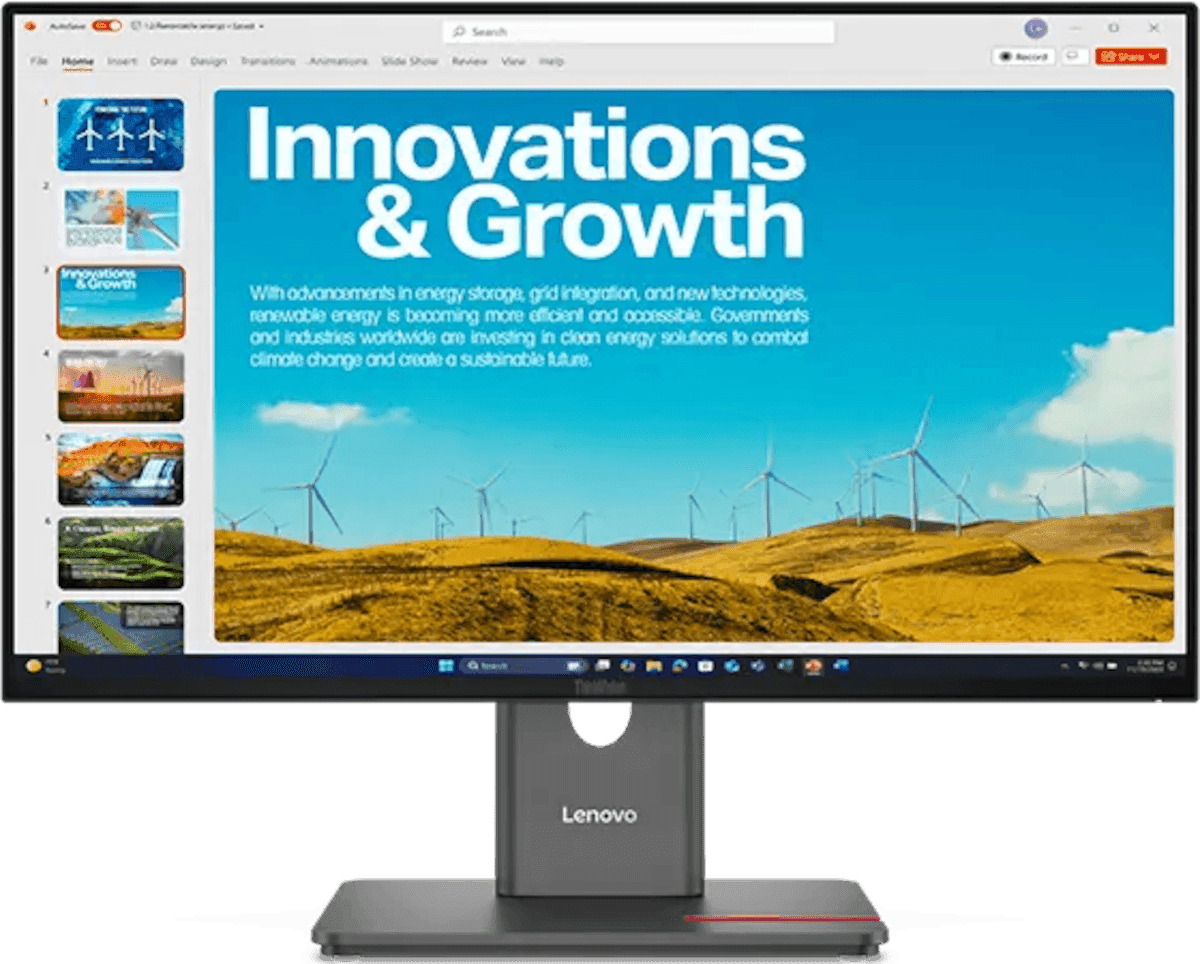 Lenovo ThinkVision P24QD-40 23.8-inch QHD 120Hz USB-C Monitor