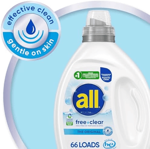 all free clear The Original Laundry Detergent for Sensitive Skin, 50 oz, Unscented image 3