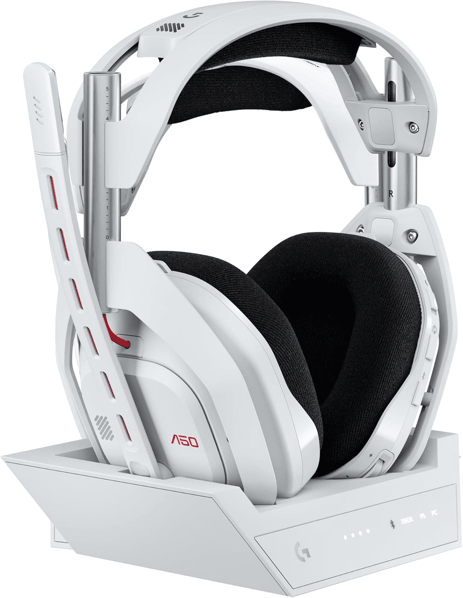 Logitech G Astro A50 Multi-Platform Wireless Gaming Headset, White