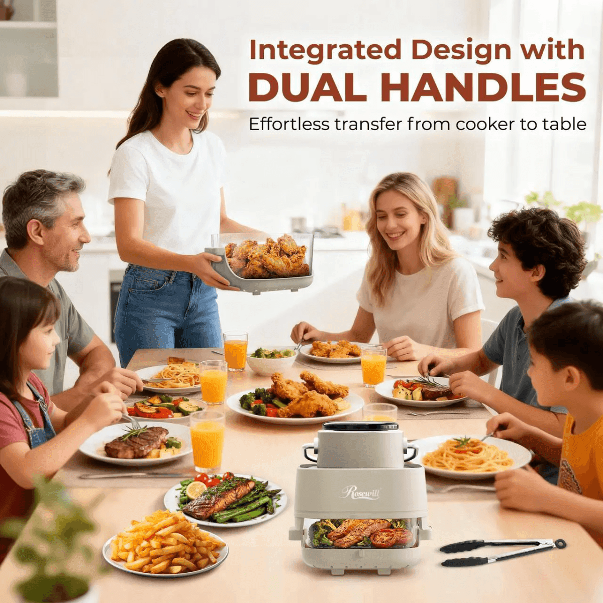 Rosewill 8-in-1 Portable Glass Air Fryer image 2