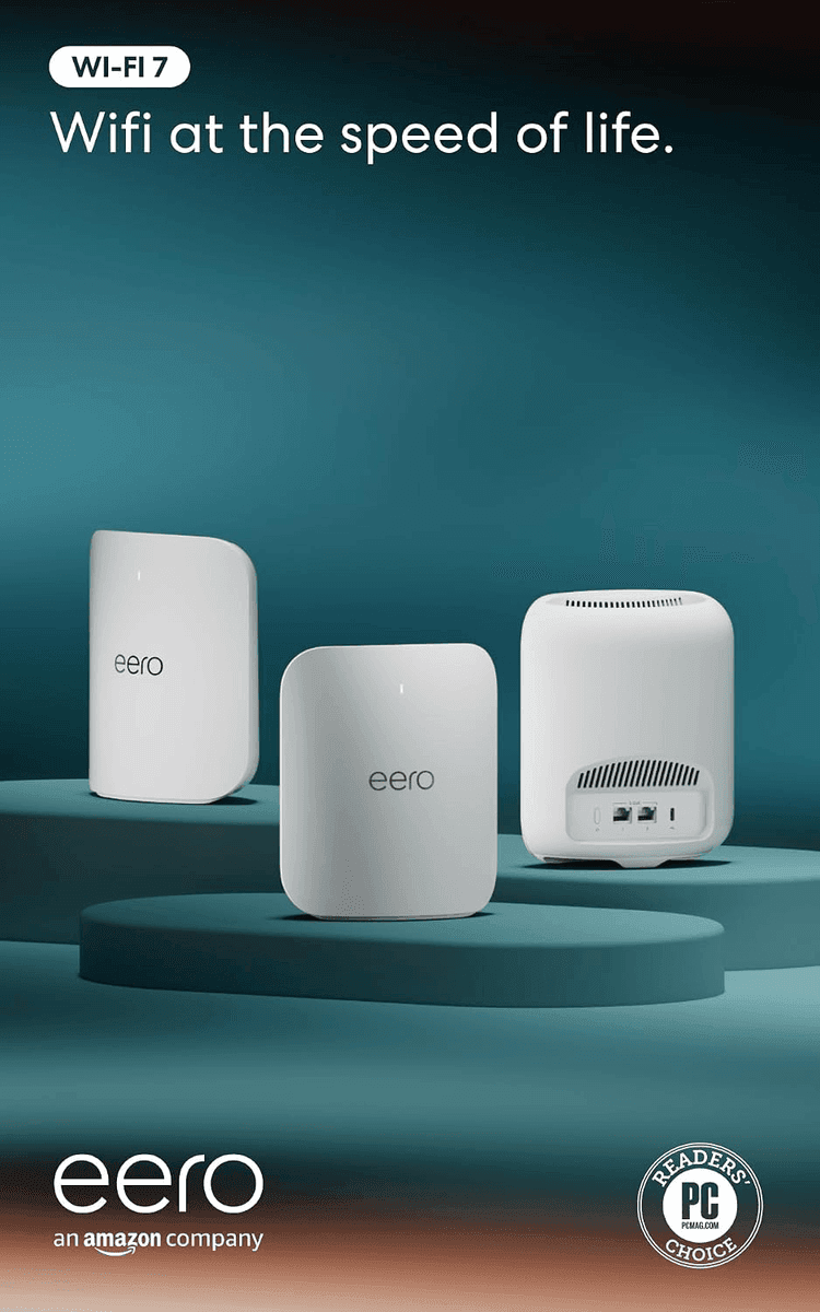 Amazon eero Pro 7 Tri-Band Mesh Wi-Fi 7 Router 3-Pack