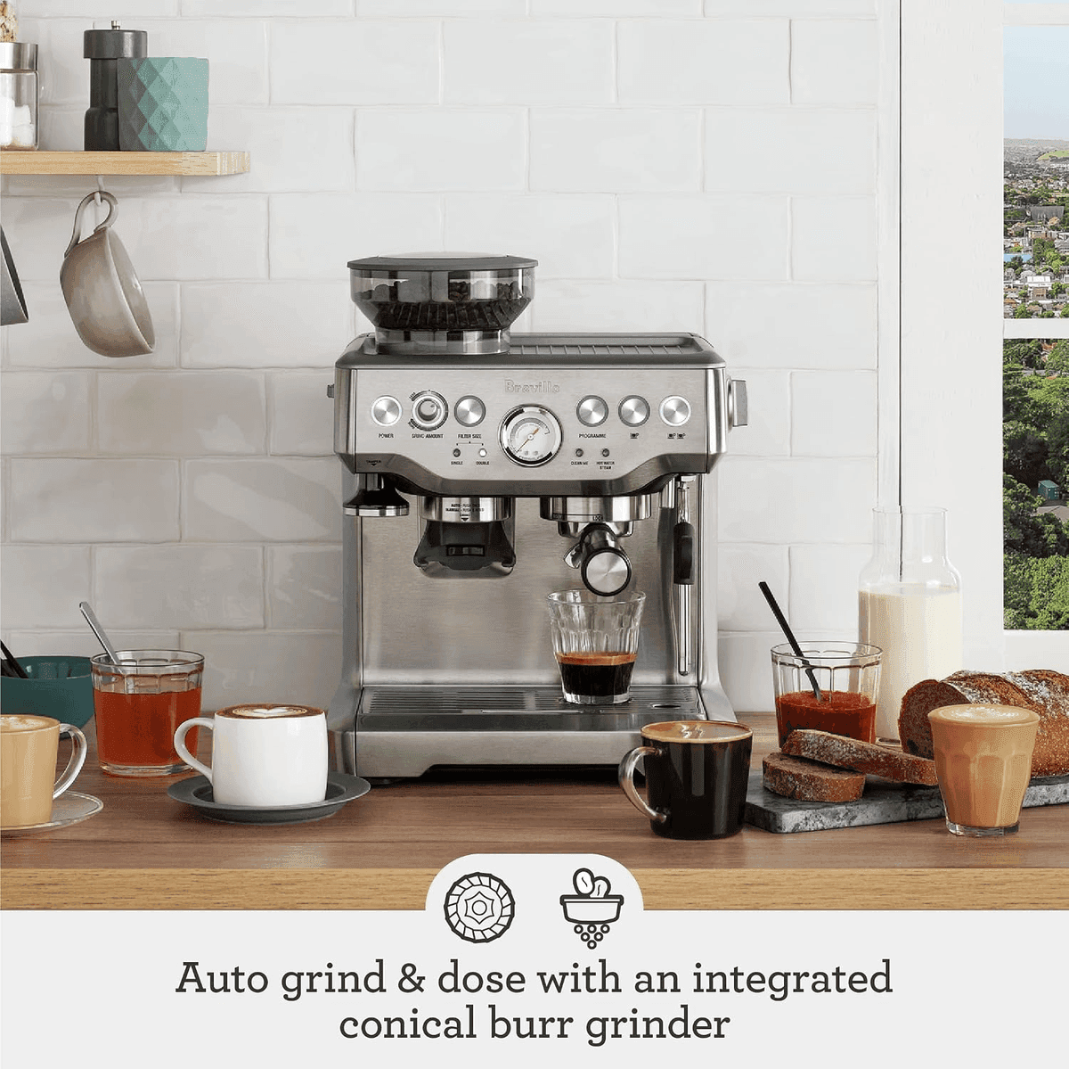 Breville Barista Express Espresso Machine - Brushed Stainless Steel image 2