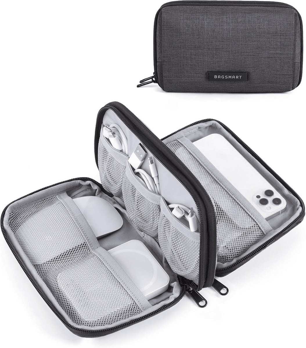 BAGSMART Electronics Travel Organizer (Black) for $8.54