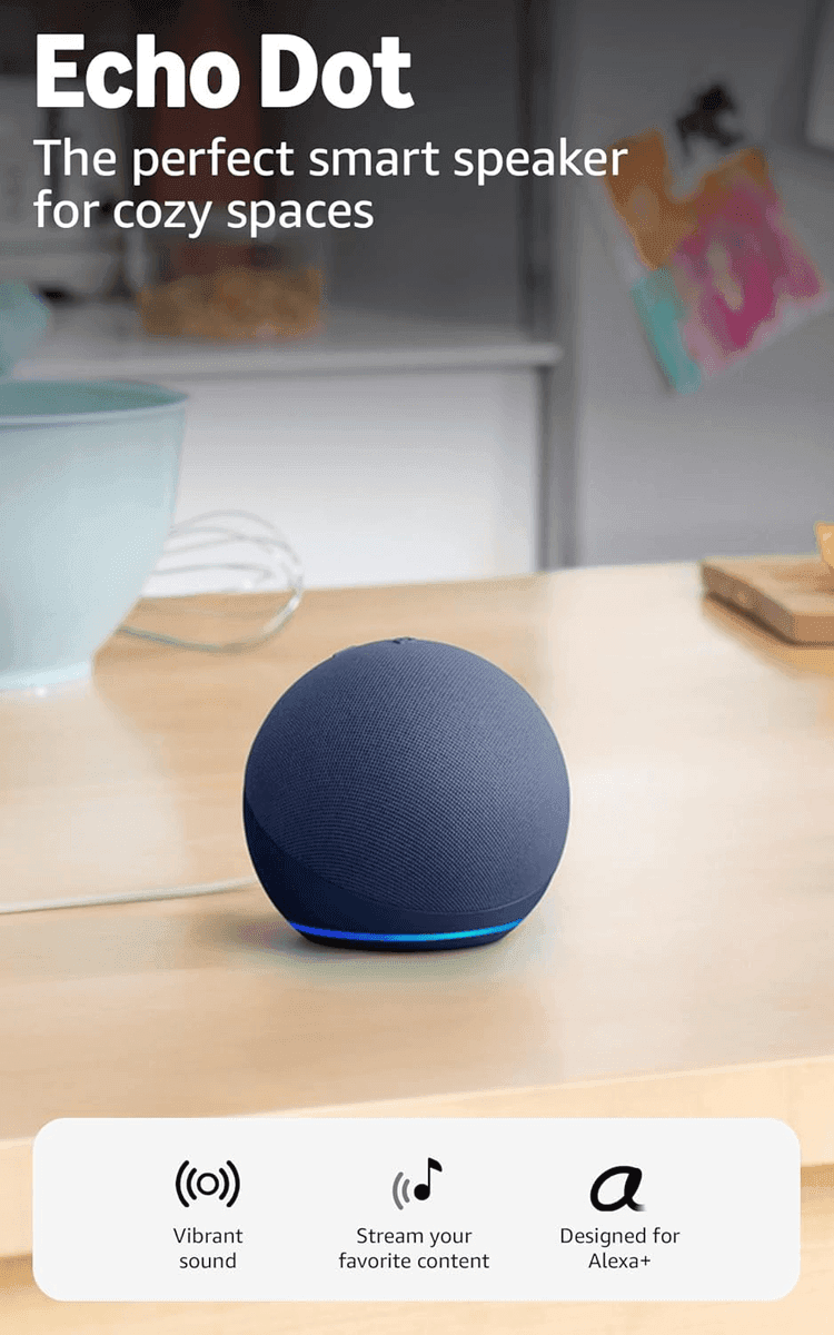Amazon Echo Dot (5th Gen, Deep Sea Blue) for $39.99 image 2