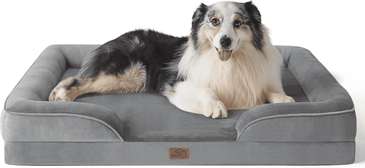 Bedsure Orthopedic XL Dog Bed, 42 x 32-Inch, Grey