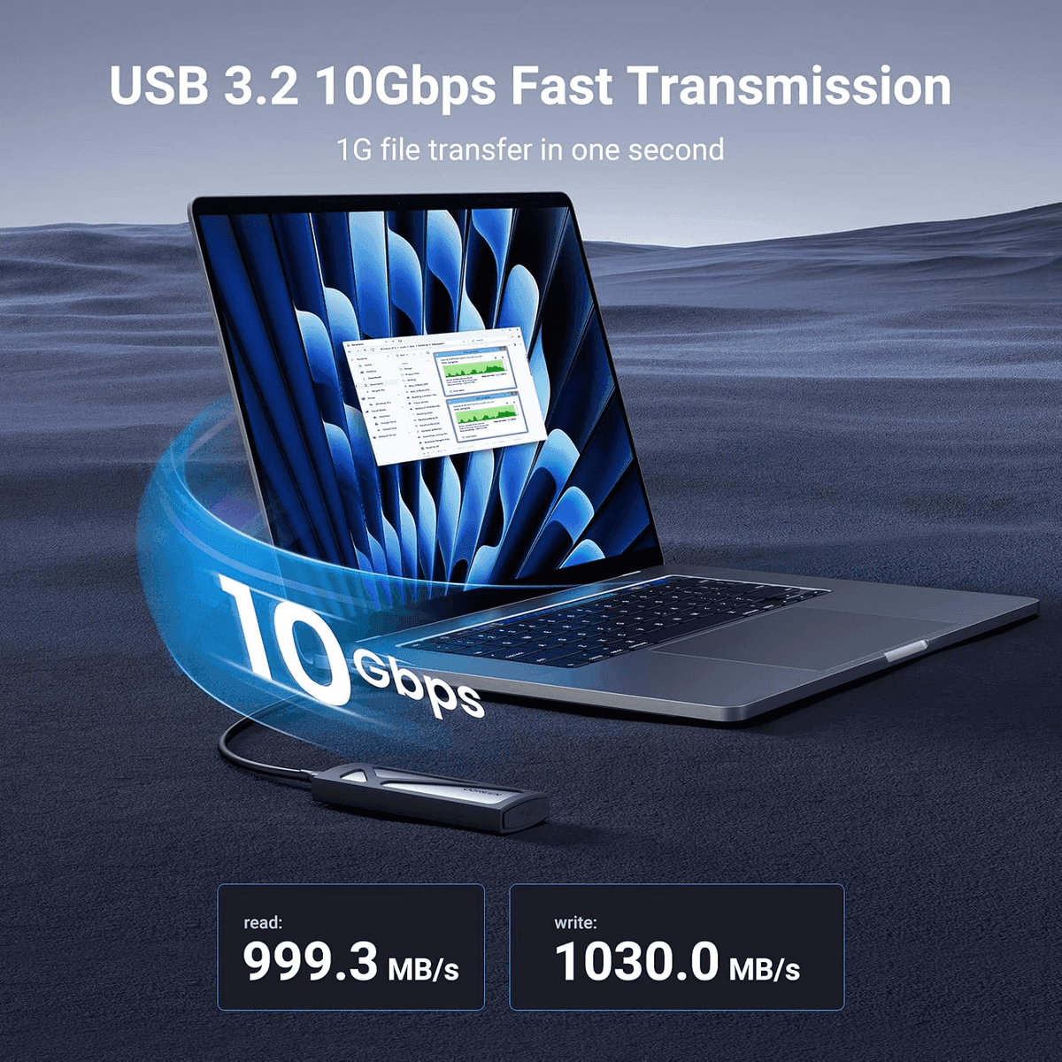 UGREEN USB-C M.2 NVMe SSD Enclosure - 10Gbps image 2