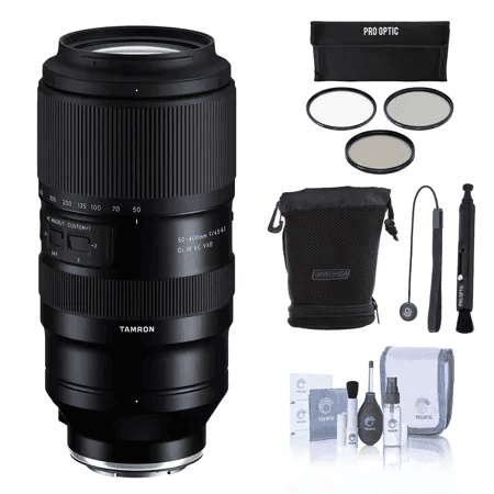 Tamron 50-400mm f/4.5-6.3 Di III VC VXD Lens for Sony E Bundle