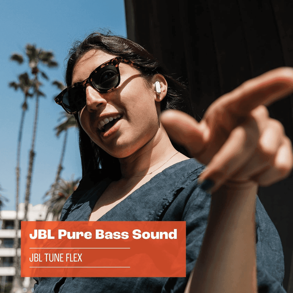 JBL Tune Flex True Wireless Noise Cancelling Earbuds - Black image 5
