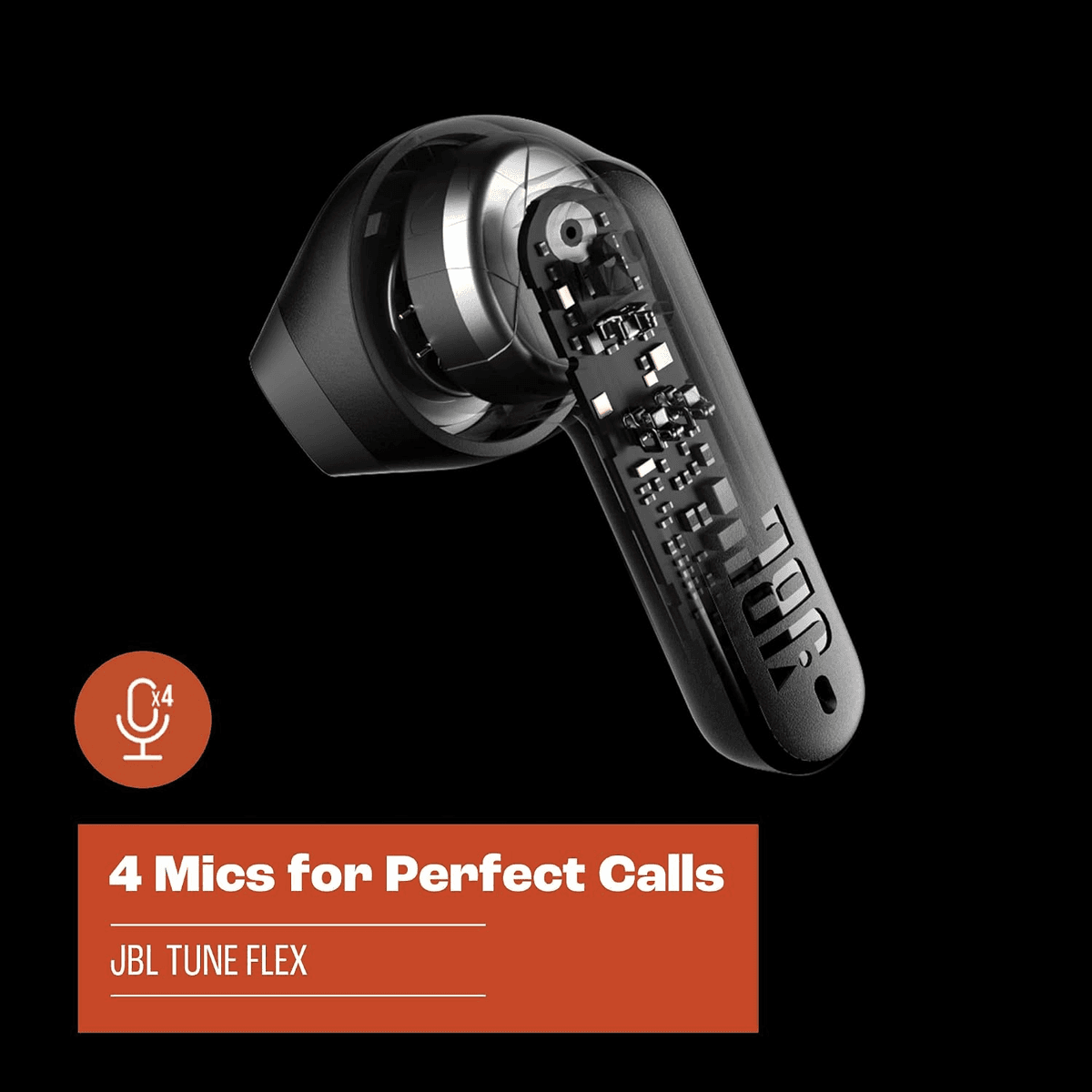 JBL Tune Flex True Wireless Noise Cancelling Earbuds - Black image 3