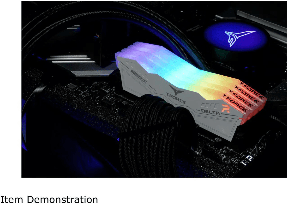 Team Group T-Force Delta RGB 16GB DDR5-6000 CL38 Memory Kit - White image 5
