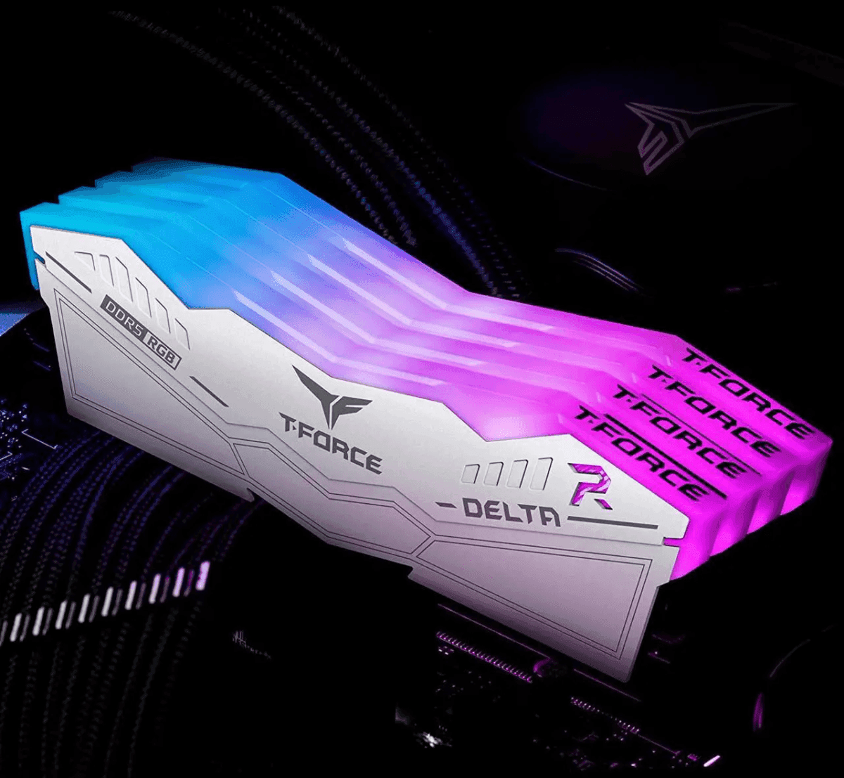 Team Group T-Force Delta RGB 16GB DDR5-6000 CL38 Memory Kit - White image 4