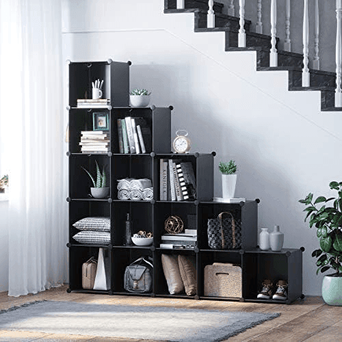 C&AHOME 16-Cube Storage Organizer, Black image 2