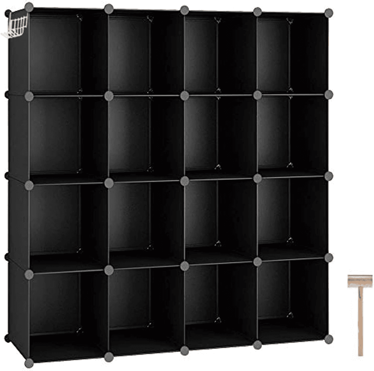C&AHOME 16-Cube Storage Organizer, Black