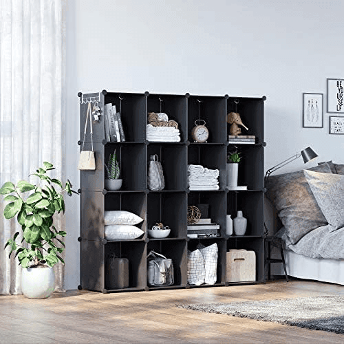 C&AHOME 16-Cube Storage Organizer, Black image 4
