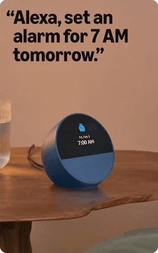 Amazon Echo Spot Smart Alarm Clock in Ocean Blue image 5