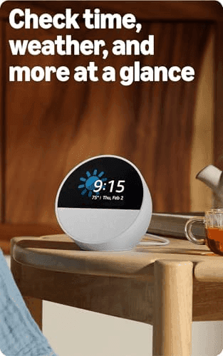 Amazon Echo Spot Smart Alarm Clock in Ocean Blue image 3